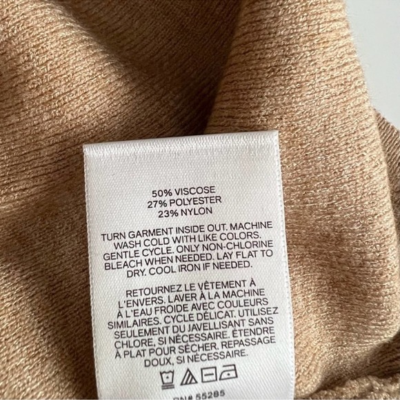 NWT Express sweater dress with balloon sleeves, tan, xs - Picture 9 of 10